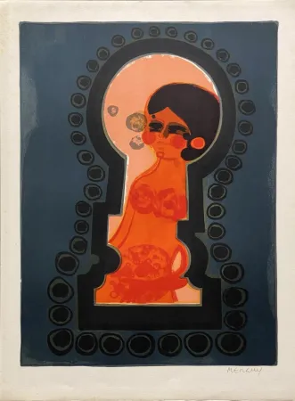 リトグラフ Menguy - La serrure