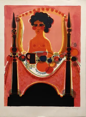 リトグラフ Menguy - Le déjeuner