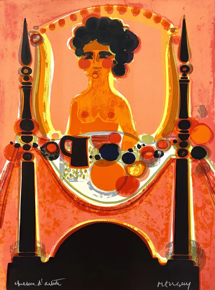 リトグラフ Menguy - Le Petit-Déjeuner