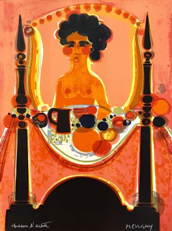 リトグラフ Menguy - Le Petit-Déjeuner