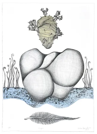 リトグラフ Mercado - Origen