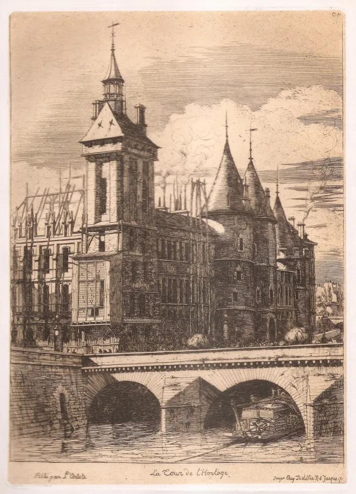 彫版 Meryon - La tour de l'horloge / The Clock Tower