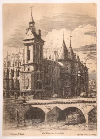 彫版 Meryon - La tour de l'horloge / The Clock Tower