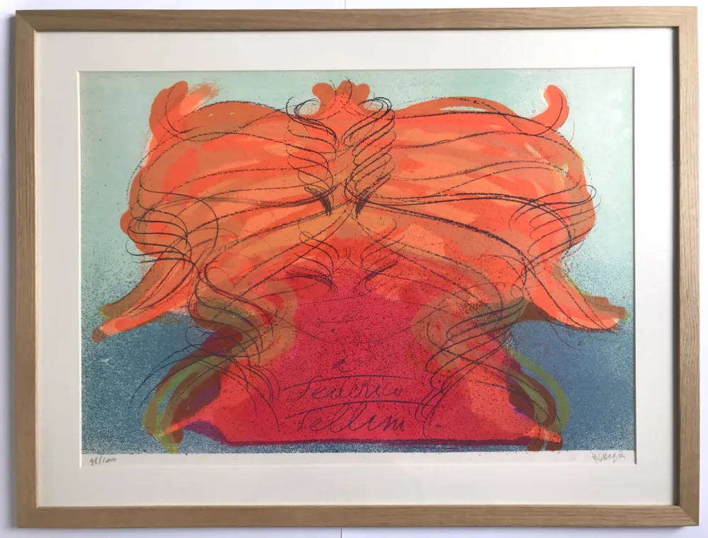 リトグラフ Messagier - Hommage à Federico Fellini