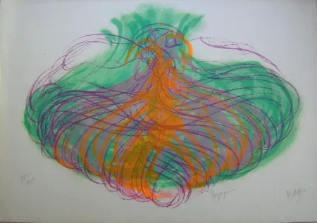 リトグラフ Messagier - Paysageoines