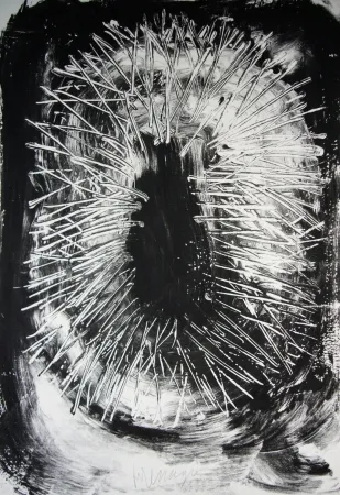 リトグラフ Messagier - Pour le peuple africain