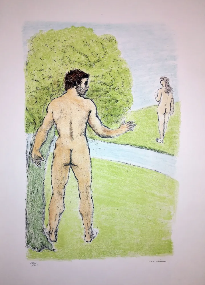 リトグラフ Messina - Nudi