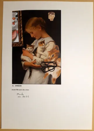 技術的なありません Metras - Jeune fille avec des chats