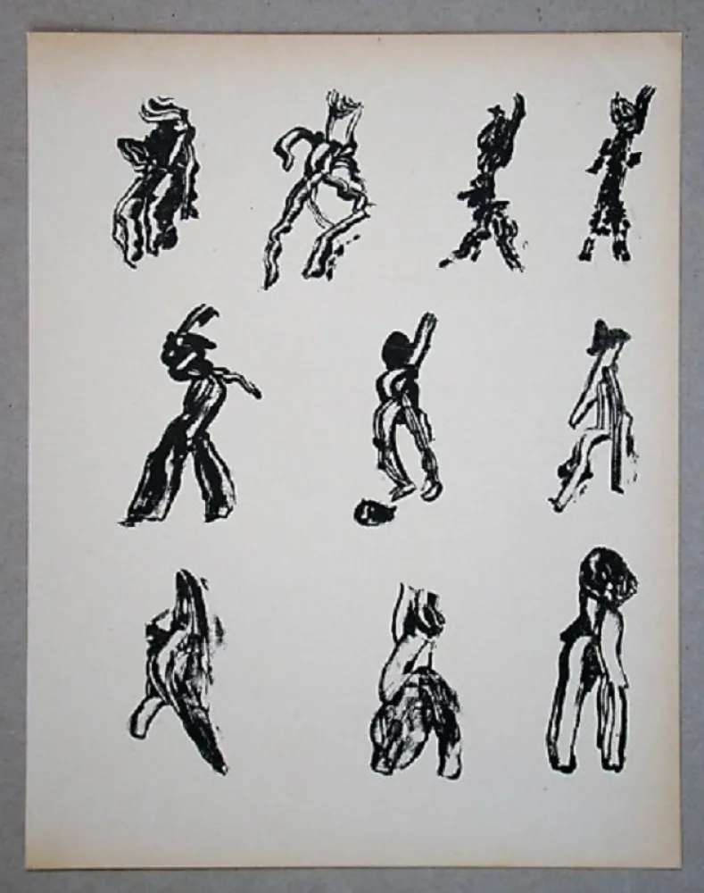 リトグラフ Michaux - Dix Figures