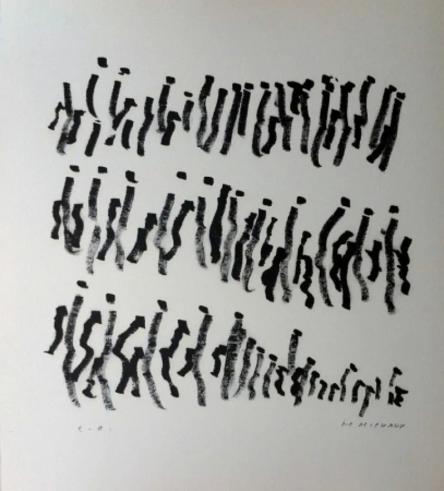 リトグラフ Michaux - Par la voie des rythmes 157