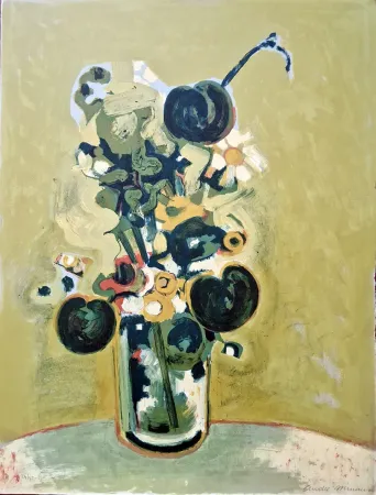 リトグラフ Minaux - Le bouquet d'octobre