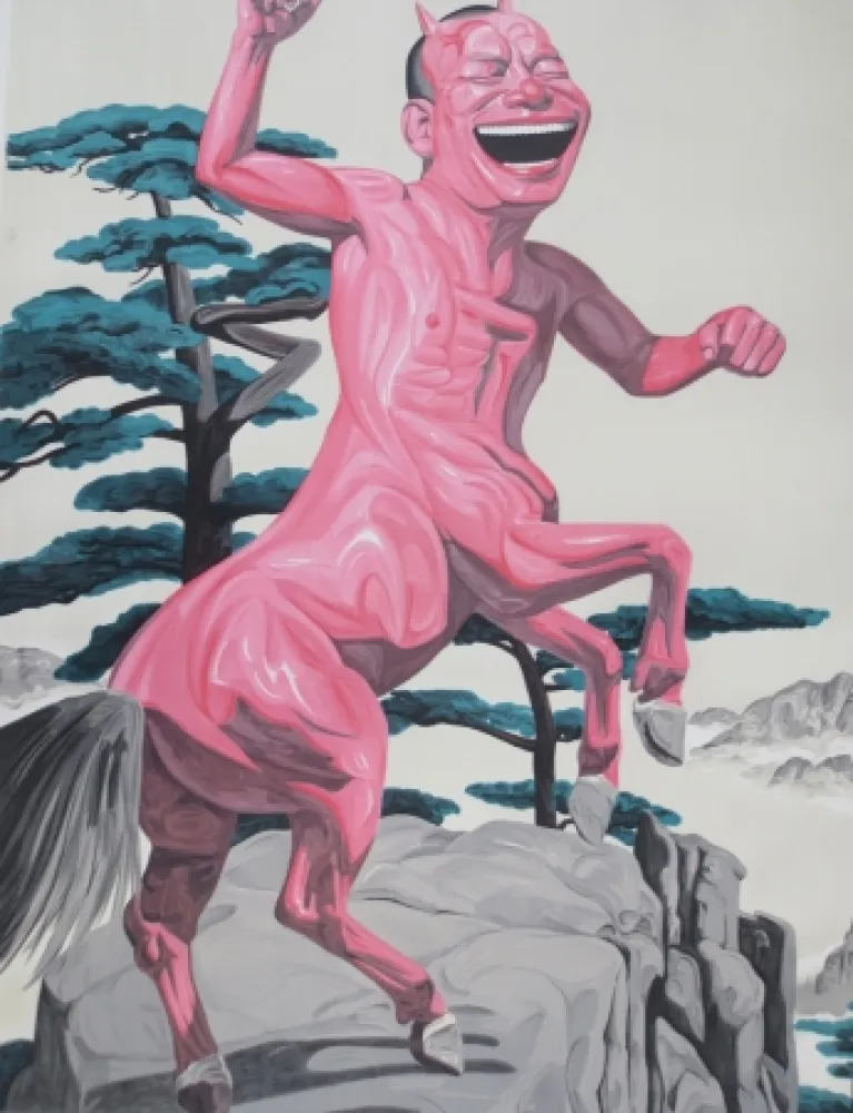 リトグラフ Minjun - Sans titre