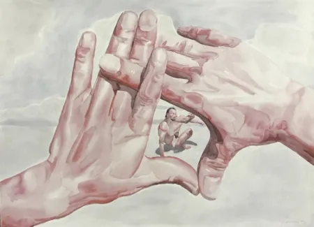 リトグラフ Minjun - Untitled (Smile-ism No. 9),