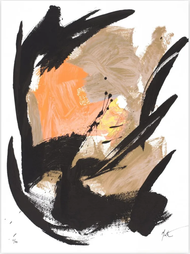 シルクスクリーン Miotte - Mancha Central Naranja