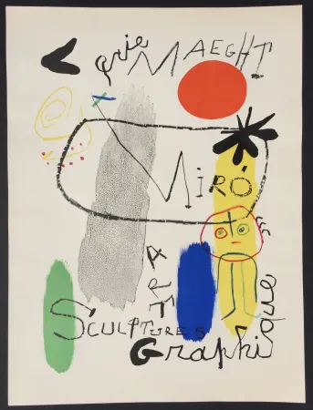 リトグラフ Miró - Affiche d’Exposition Galerie Maeght