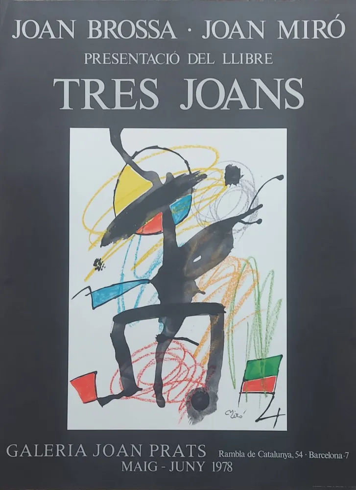 掲示 Miró - Affiche d'exposition Tres Joans, 1978
