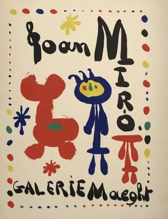 リトグラフ Miró - Affiche Exposition (Galerie Maeght)