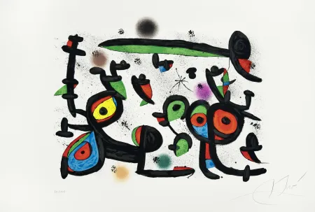 リトグラフ Miró - Amoureux et Luna Park I (Les)