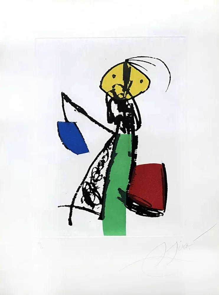 彫版 Miró - Chanteurs des rues
