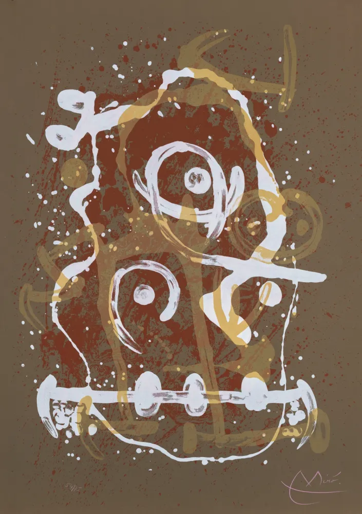 リトグラフ Miró - Chevauchée brun