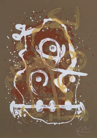 リトグラフ Miró - Chevauchée brun