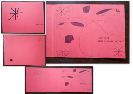 技術的なありません Miró - Christmas greetings with drawing and signature of Joan Miró