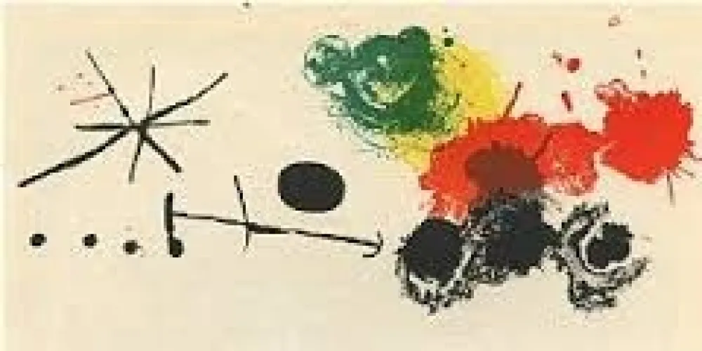 リトグラフ Miró - Composition