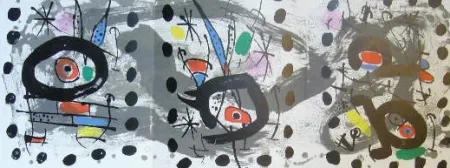 リトグラフ Miró - Composition