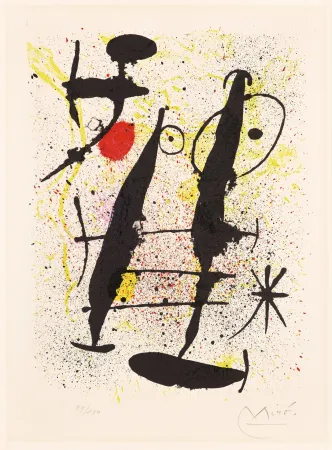 リトグラフ Miró - Dans la rivière basse (In the Low River)