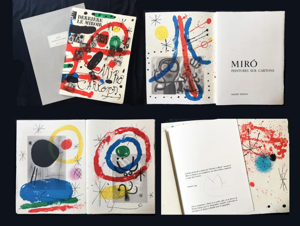 挿絵入り本 Miró - DERRIÈRE LE MIROIR N° 151-152. MIRO, CARTONS. Mai 1965. DE LUXE SIGNÉ (1965)
