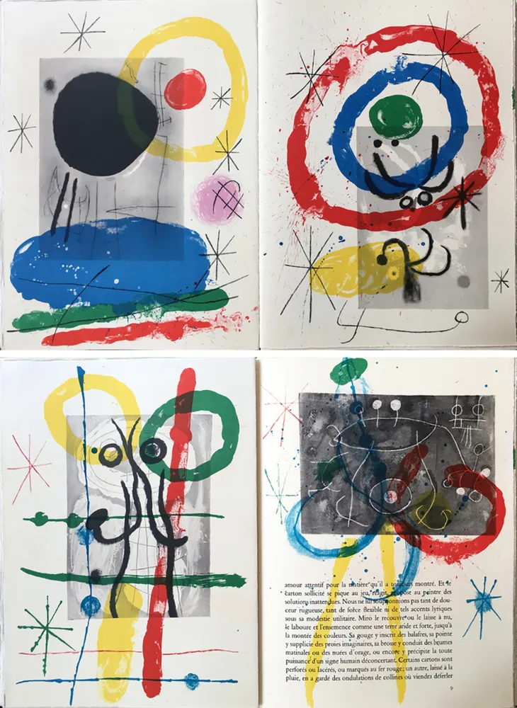 挿絵入り本 Miró - DERRIÈRE LE MIROIR N°151-152. MIRO. CARTONS. Mai 1965.