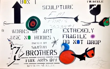 エッチング Miró - Embalaje