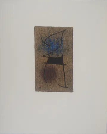 リトグラフ Miró - Femme en bleu