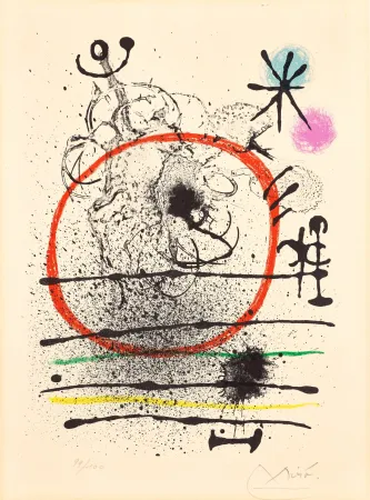 リトグラフ Miró - Herbes d'été (Summer Grasses)