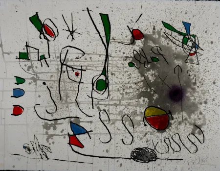 彫版 Miró - Homage to Picasso, 1972 - Hand-signed