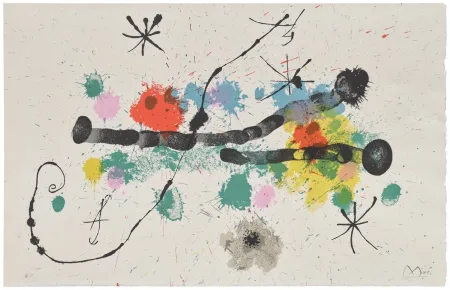 リトグラフ Miró - Je Travaille comme un Jardinière