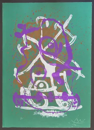 リトグラフ Miró - Joan Miró (1893-1983) - Chevauchée - Colour lithograph - 1969