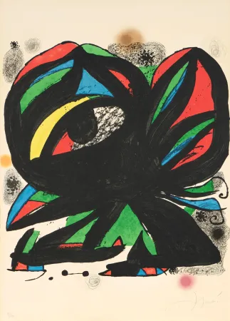 リトグラフ Miró - Joan Miró (1893–1983) – Fundació Joan Miró – Color lithograph on paper – 1975