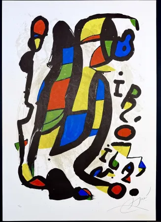 リトグラフ Miró - Joan Mirò (1893-1983) - Miró Milano - Color Lithograph on Arches paper - 1981