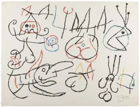 リトグラフ Miró - Joan Miró (1893 - 1983) - Ubu aux Baléares - Color lithograph - 1971