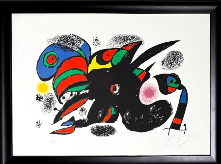リトグラフ Miró - Joan Miró (1893–1983) - XX SIÈCLE N.47 - Color lithograph on Vélin Arches paper - 1976