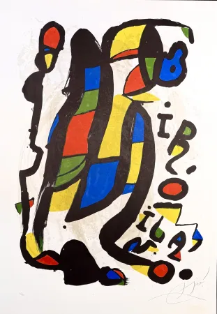 リトグラフ Miró - Joan Mirò(1893-1983) - Miró Milano - Color Lithograph on Arches paper - 1981