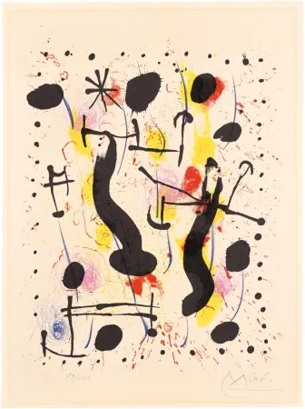 リトグラフ Miró - La bauge du sanglier (The Wild Boar’s Lair)