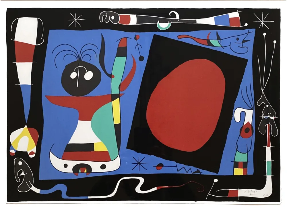 リトグラフ Miró - La Femme Au Miroir