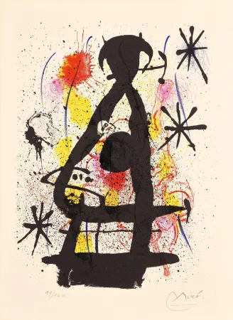 リトグラフ Miró - La lune près de paraître (The Moon About to Appear)
