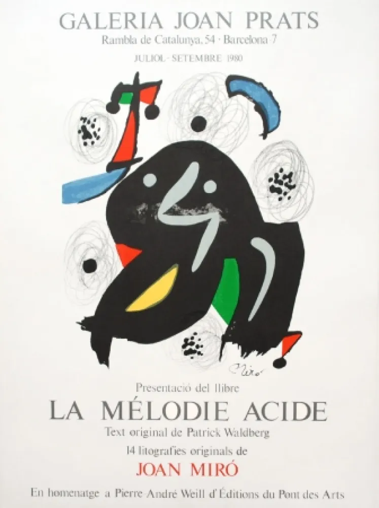 リトグラフ Miró - La mélodie acide
