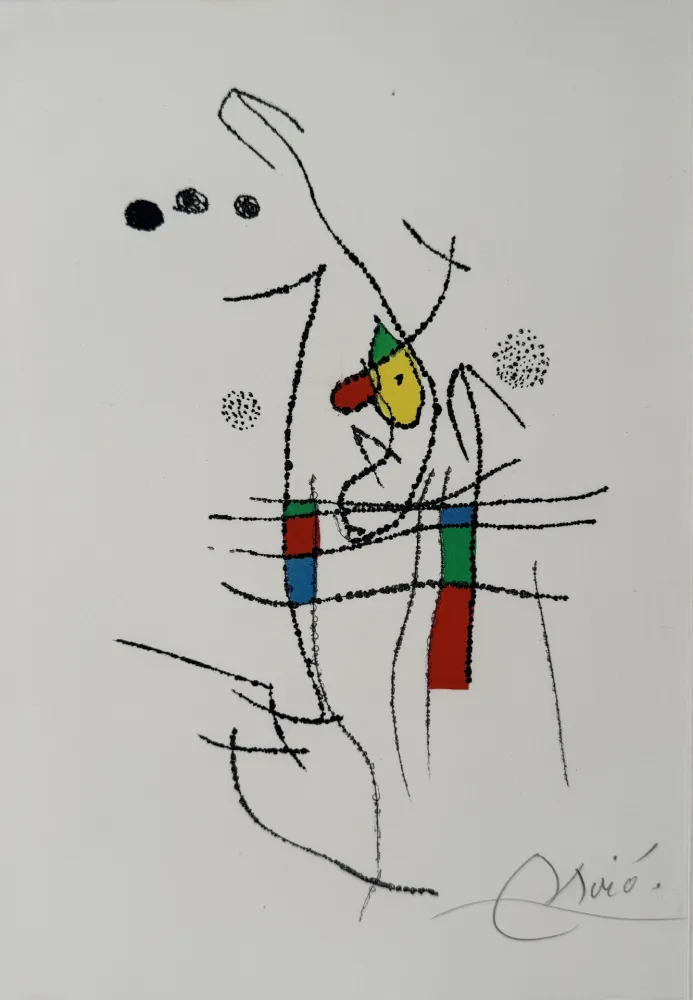 エッチングと　アクチアント Miró - La Spirale 