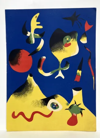 リトグラフ Miró - L'air. Lithographie, 1937.