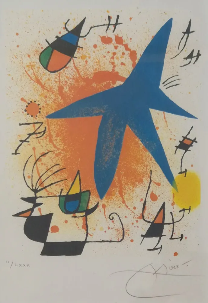 リトグラフ Miró - L'Astre Bleu