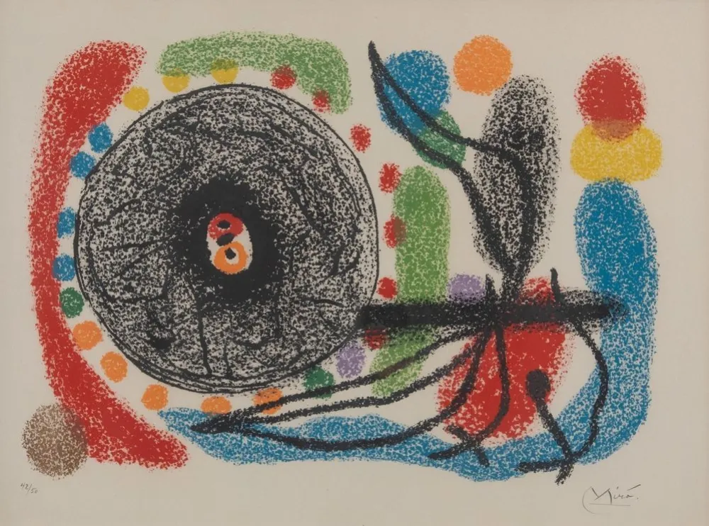 リトグラフ Miró - Le Lezard aux plumes d'or